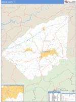 Greene County, TN Wall Map Zip Code