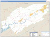 Hawkins County, TN Wall Map