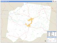 Hickman County, TN Wall Map Zip Code