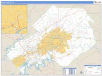 Knox County, TN Wall Map Zip Code
