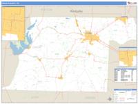 Obion County, TN Wall Map Zip Code