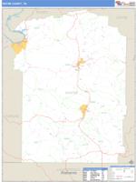 Wayne County, TN Wall Map Zip Code