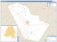 Bee County, TX Wall Map Zip Code