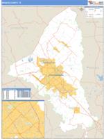 Brazos County, TX Wall Map Zip Code