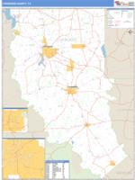 Cherokee County, TX Wall Map Zip Code