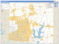 Collin County, TX Wall Map Zip Code