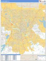 Dallas County, TX Wall Map