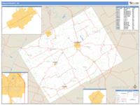 Falls County, TX Wall Map Zip Code