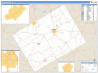 Falls County, TX Wall Map