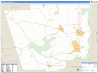 Hardin County, TX Wall Map Zip Code