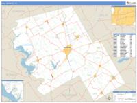 Hill County, TX Wall Map