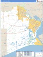 Jefferson County, TX Wall Map Zip Code