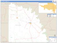 San Saba County, TX Wall Map Zip Code