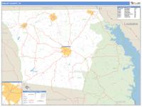 Shelby County, TX Wall Map Zip Code