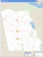 Tyler County, TX Wall Map Zip Code