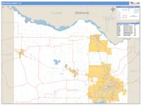 Wichita County, TX Wall Map Zip Code