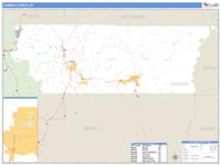 Carbon County, UT Wall Map Zip Code