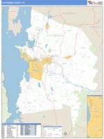 Chittenden County, VT Wall Map Zip Code