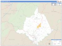 Amherst County, VA Wall Map Zip Code