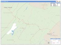 Bath County, VA Wall Map Zip Code