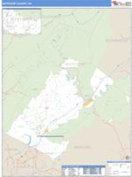 Botetourt County, VA Wall Map Zip Code