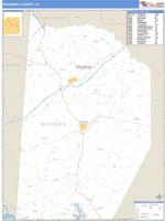 Brunswick County, VA Wall Map Zip Code
