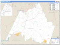 Campbell County, VA Wall Map Zip Code