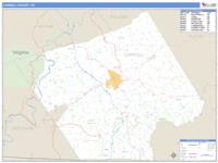 Carroll County, VA Wall Map Zip Code