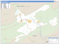 Giles County, VA Wall Map Zip Code