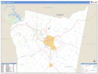 Henry County, VA Wall Map Zip Code
