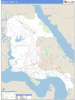 James City County, VA Wall Map Zip Code