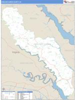 King and Queen County, VA Wall Map Zip Code