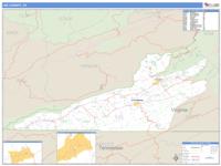Lee County, VA Wall Map Zip Code