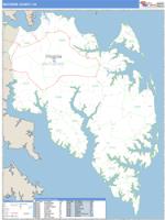 Mathews County, VA Wall Map Zip Code