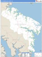 Northumberland County, VA Wall Map Zip Code
