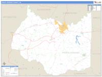 Prince Edward County, VA Wall Map Zip Code