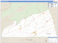 Scott County, VA Wall Map Zip Code