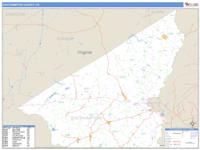 Southampton County, VA Wall Map Zip Code