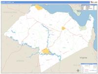 Surry County, VA Wall Map Zip Code