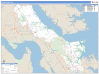 York County, VA Wall Map Zip Code