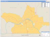 Danville County, VA Wall Map Zip Code