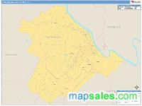 Lynchburg City County, VA Wall Map Zip Code