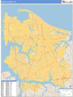 Norfolk County, VA Wall Map Zip Code
