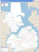 Portsmouth County, VA Wall Map Zip Code