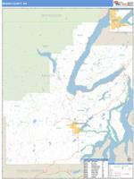 Mason County, WA Wall Map Zip Code