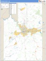Spokane County, WA Wall Map Zip Code