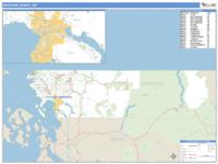 Whatcom County, WA Wall Map Zip Code