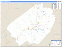 Braxton County, WV Wall Map Zip Code