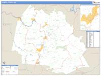 Fayette County, WV Wall Map Zip Code