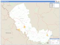 Mingo County, WV Wall Map Zip Code